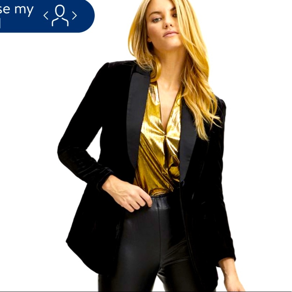 Scoop black velvet blazer   Size Sm